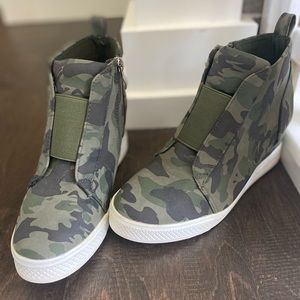 Camo Wedge Sneaker